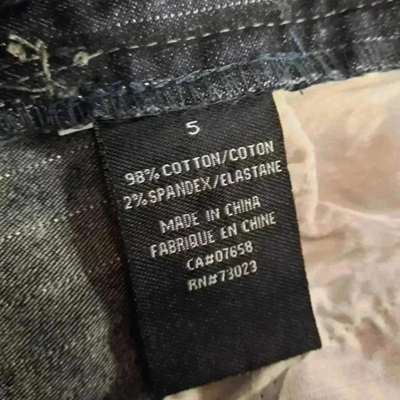 Bongo Vintage Pinstripe Denim Pencil Mini Skirt Size 5 - Picture 14 of 14